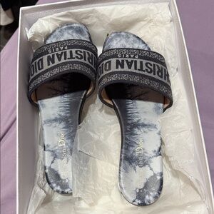 Dior Monochrome Tie-Dye Women's Sandals